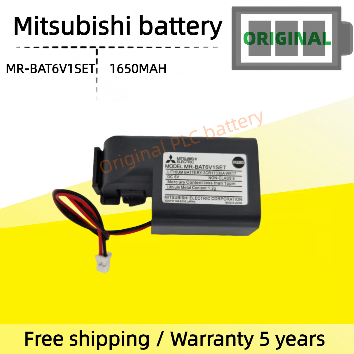 Original Mitsubishi MR-J4 MR-BAT6V1SET 6V battery for Mitsubishi M80 Driver J4 Servo PLC Lithium Battery WK17 Giá 220,387 Đồng*Miễn phí vận chuyển