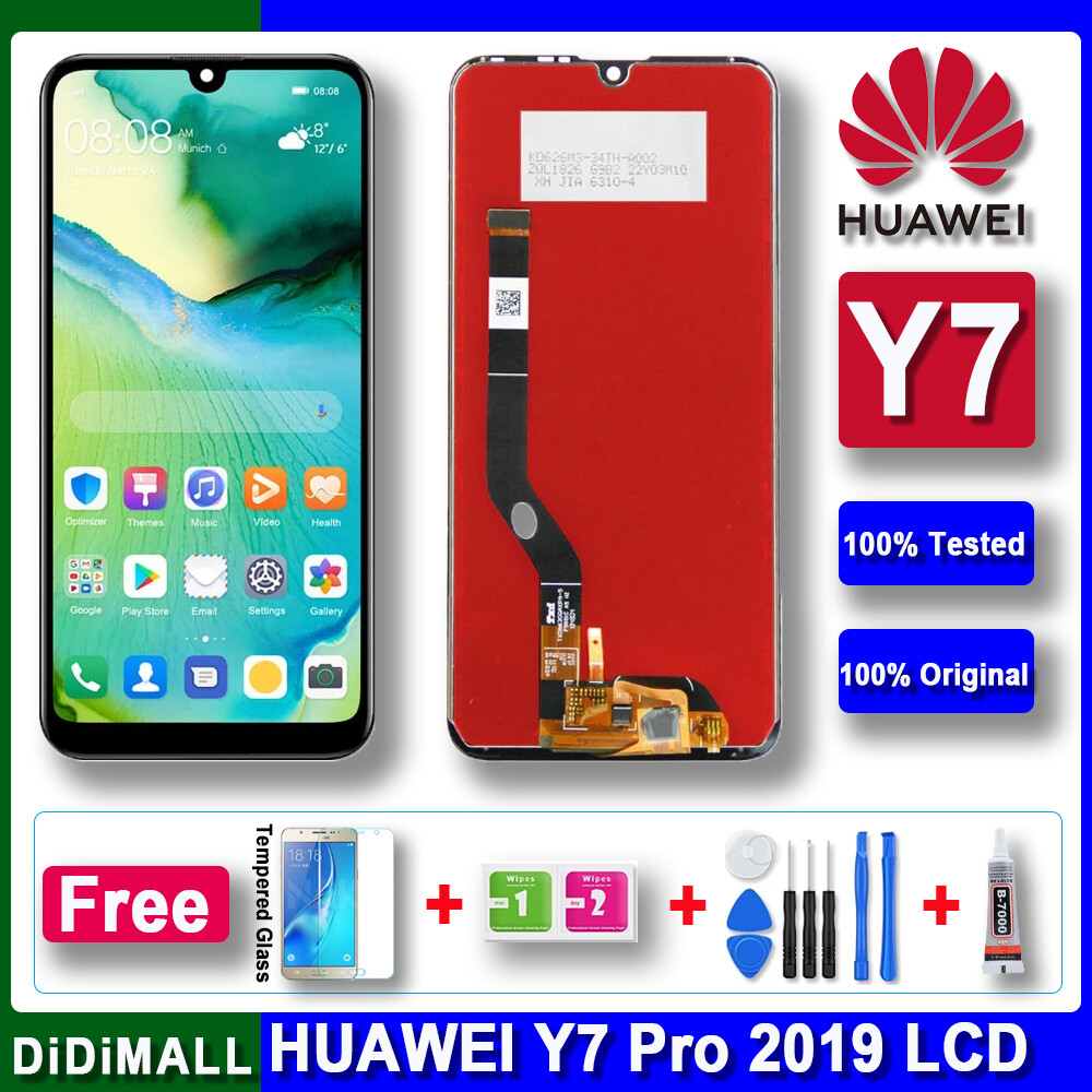 Màn hình lcd 100% ''đã thử nghiệm 6.26 cho huawei y7 2019 màn hình lcd + bộ số hóa màn hình cảm ứng cho huawei y7 pro 2019 / y7 prime 2019 dub-lx3 lx1 l23 l21 linh kiện thay thế lcd