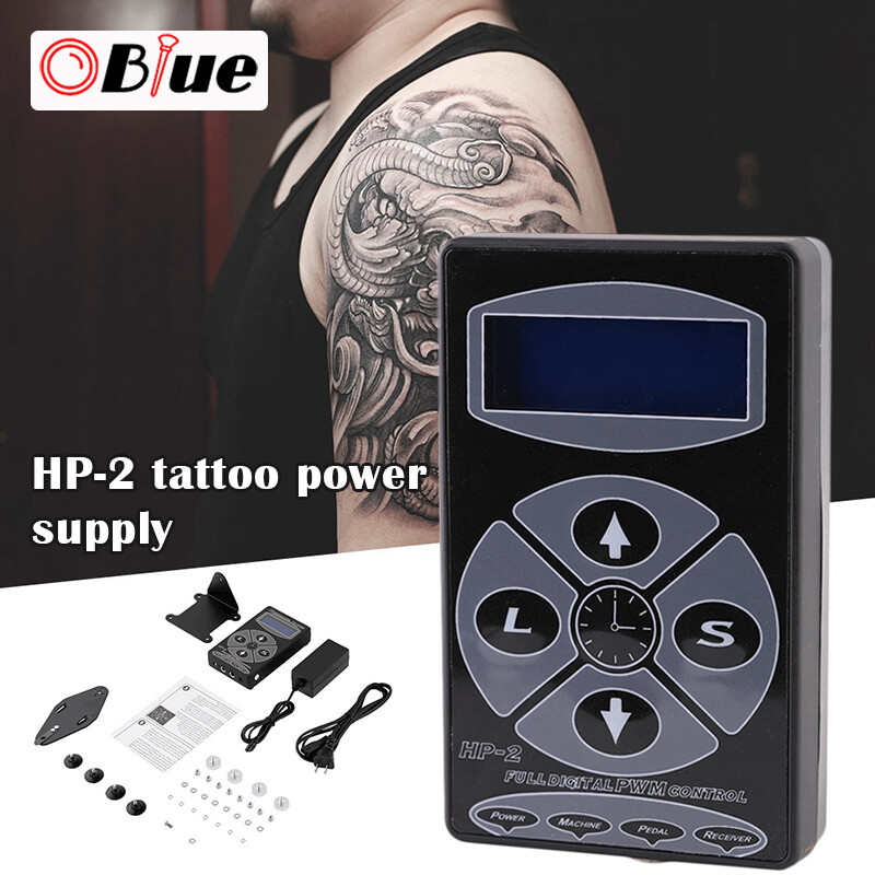 Gambar OBlue Professional Tattoo Hurricane 2 Digital Display Power Supply Machines Tools