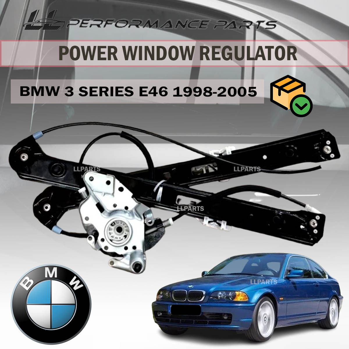 LST Pair Front Left & Right Power Window Regulators For BMW 3 Series E36 – Without Motor