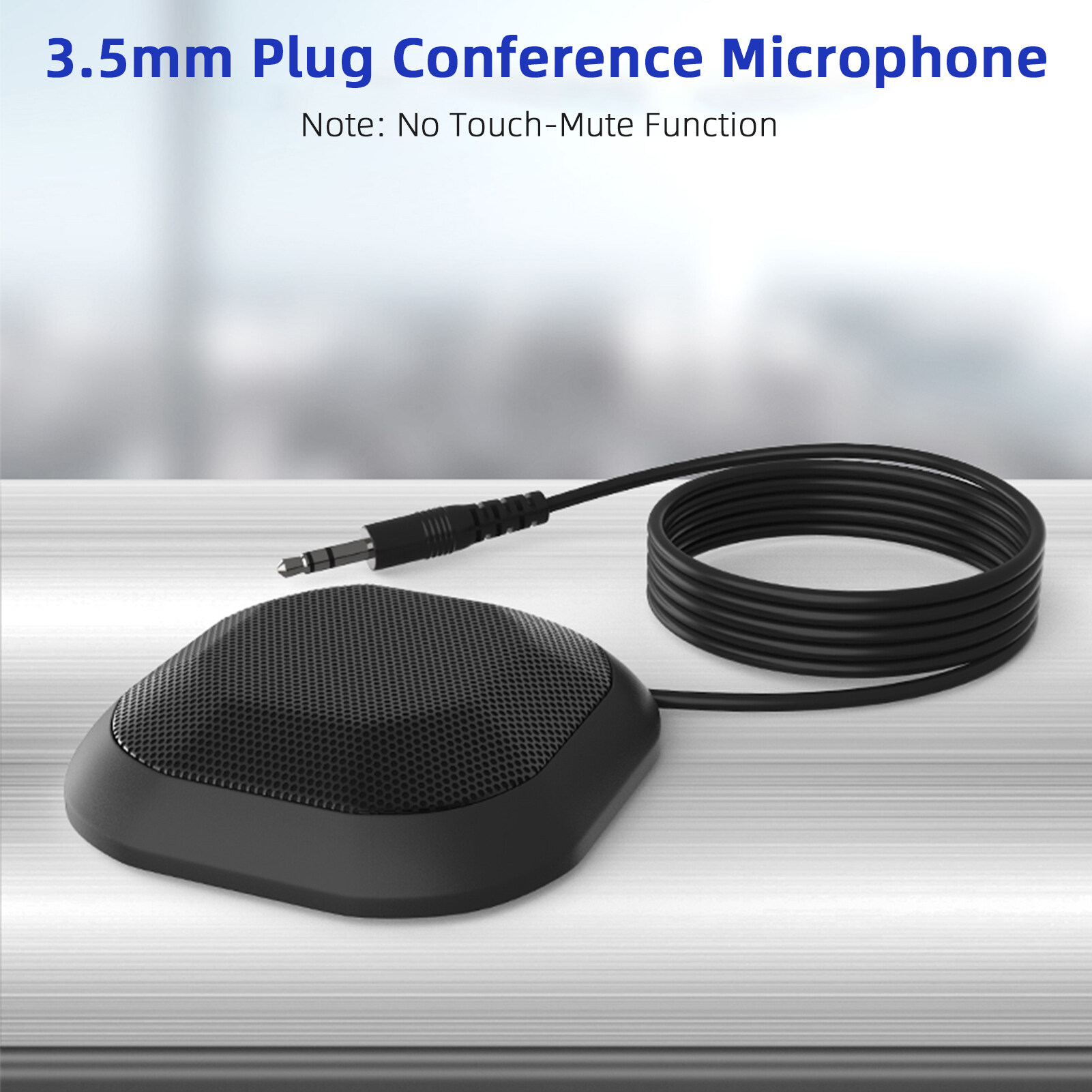 Chatting USB Conference Omnidirectional Computer Condenser Microphone with Mute Button Compatible with Mac OS Windows Plug&Play Microphone for Video Conference JOOWIN Microphone Online Course 