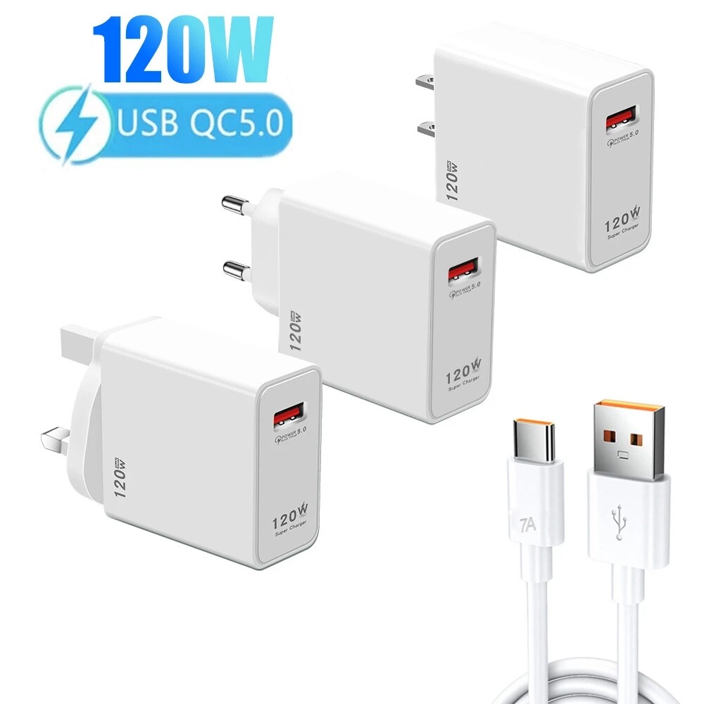 Cáp usb c 120 qc5.0 bộ sạc sạc nhanh w bộ sạc type c cáp điện thoại di động cho huawei samsung xiaomi poco sạc nhanh