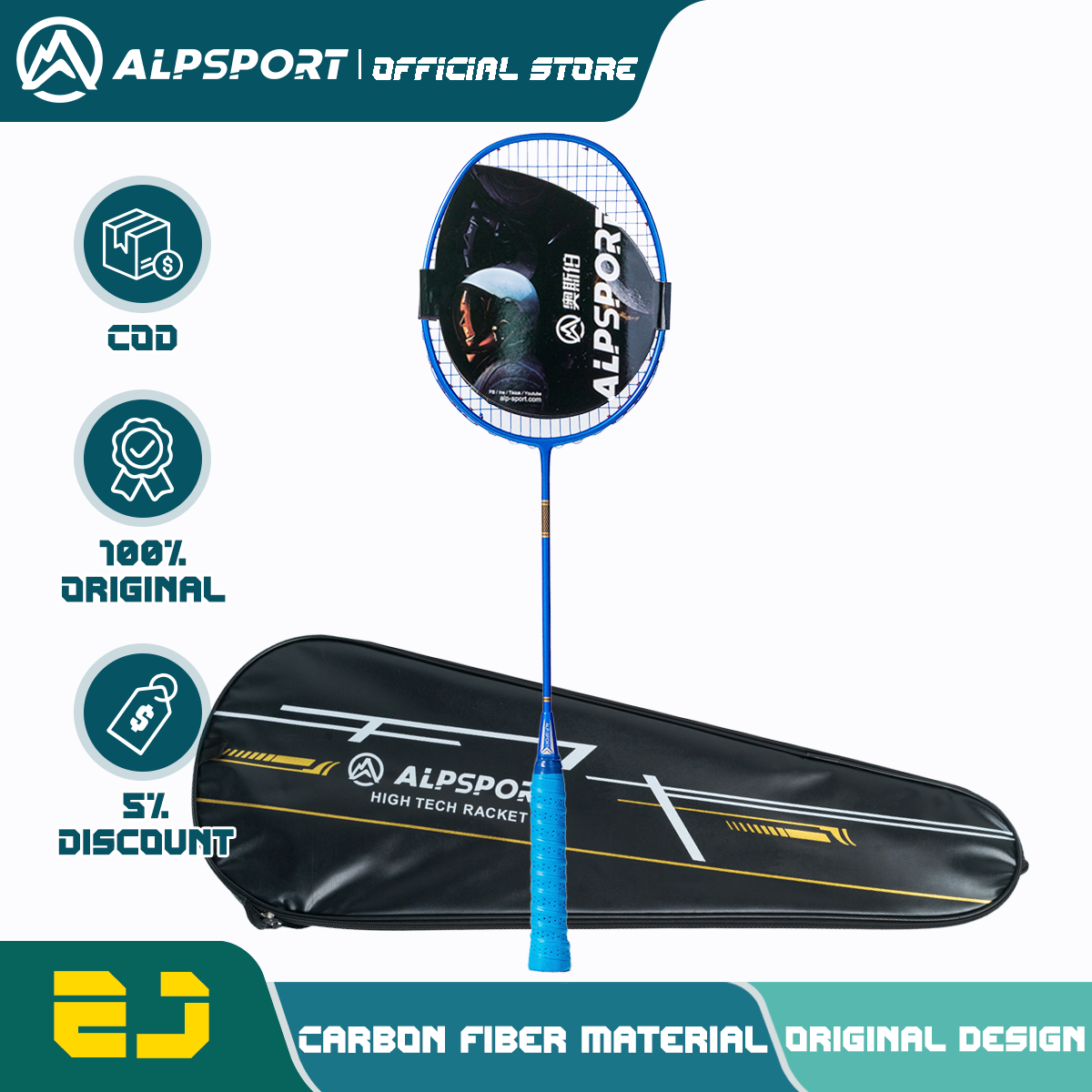 ALP ZJ2.0 Pro Vợt 4U 85G 100% Sợi Carbon + Hợp Kim Titan Vợt Cầu Lông Siêu Nhẹ Thiết Bị Thể Thao Vợ