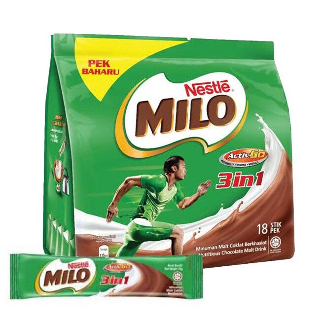 Milo 3 In 1 Original 18x33g Lazada