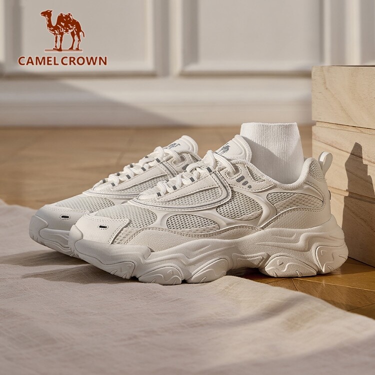 CAMEL CROWN MOONLIGHT Chunky Sneakers | Retro Platform Running Shoes | Lightweight, Breathable, Non-Slip, Shock-Absorbing, All-Day Comfort, Versatile Street Style ราคา 1,421 บาท*ส่งฟรี