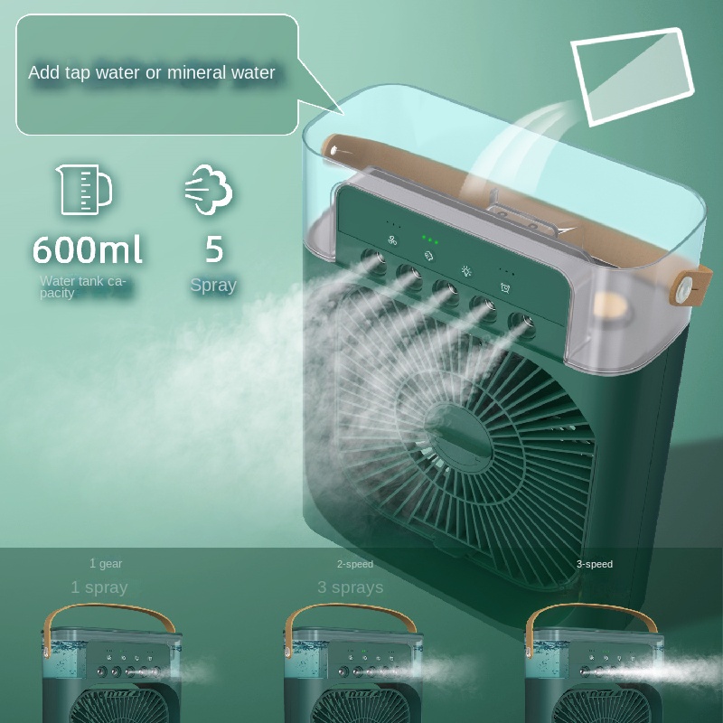 Portable Desktop Air Cooler And Humidifier With 3 Speed Cooling_voghion.com