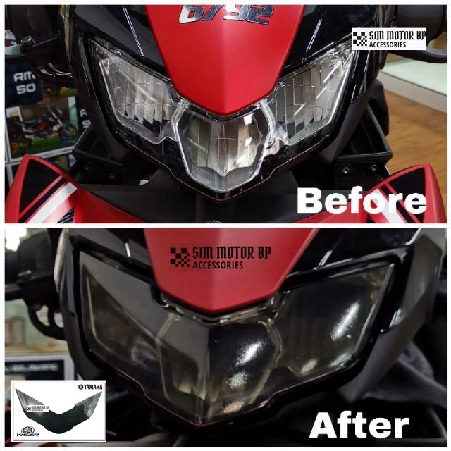 Y15zr V2 Sticker Tinted Headlamp Depan Lazada