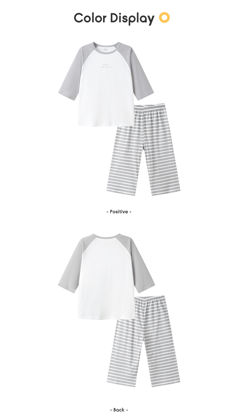balabala Children Pajama Set Summer Thin Air Conditioning Clothing For Boy And Girl Home Clothing Little And Big Kids Parentchild Matching