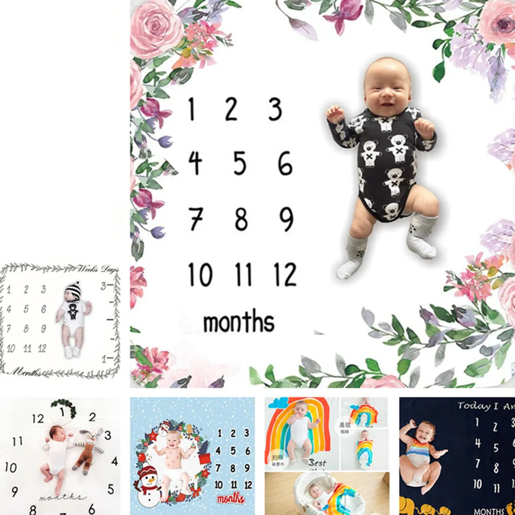 personalized baby growth blanket