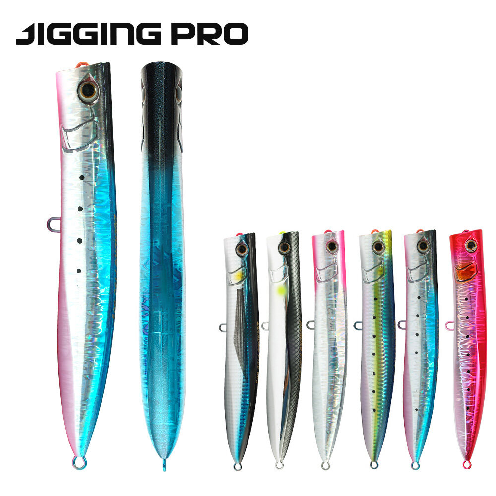 Mồi câu jig pro 190mm 60g mồi popper nổi mồi câu cá trên mặt nước mồi câu cá ngừ kingfish gt