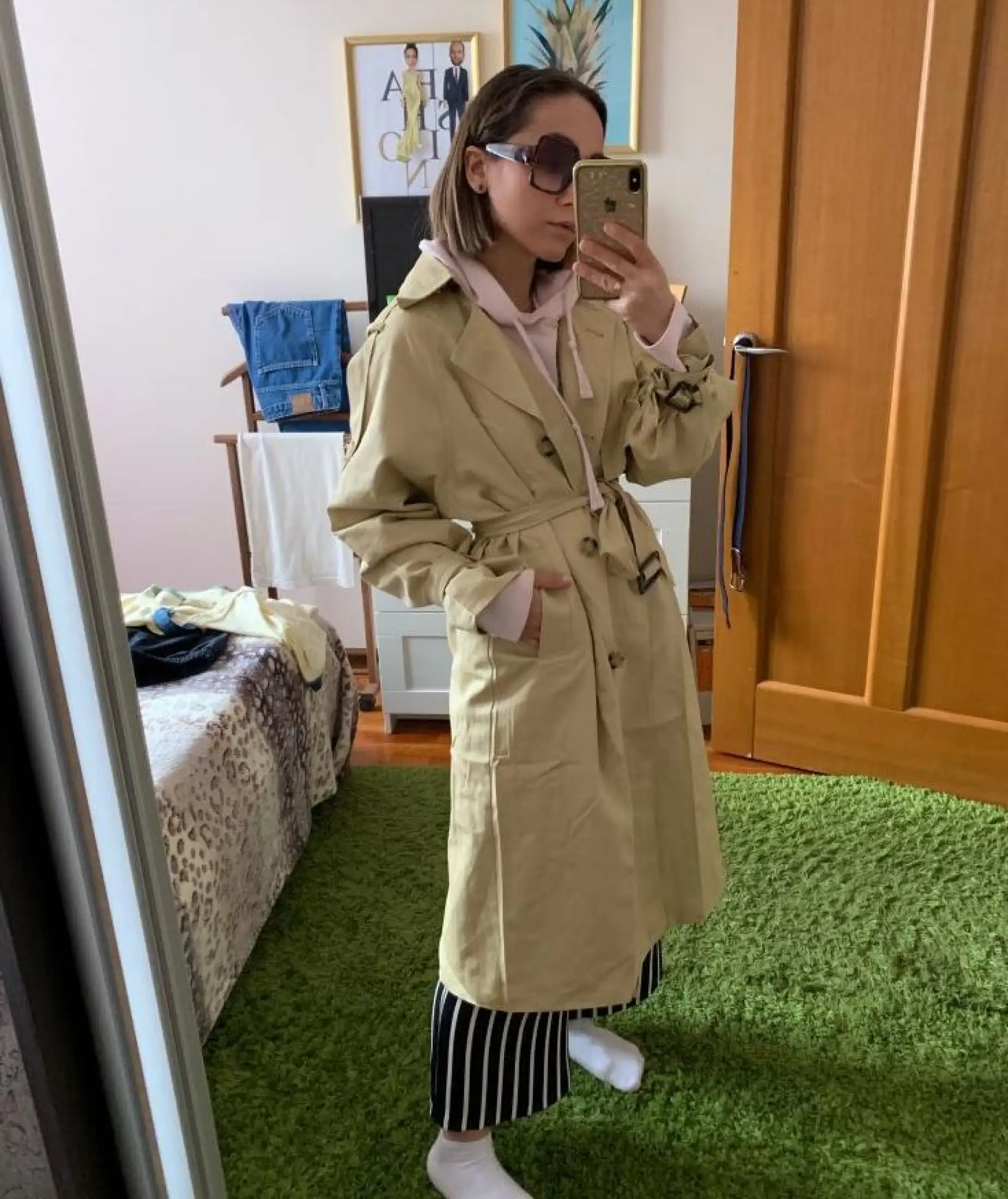 trench coat oversize femme