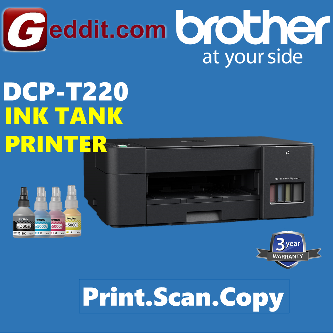 Brother DCP-T420W Multi-function Print,Copy,Scan,Wireless Inkjet Colour  Hi-Speed USB 2.0 A4 Printer (DCPT420W,T420W,DCP-T510W,T510) | Lazada