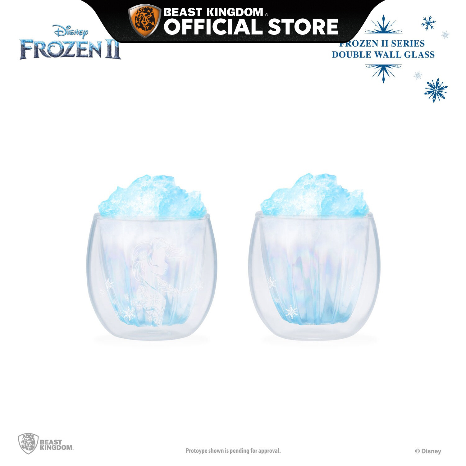 Gambar Beast Kingdom Disney Frozen 2 Series Double Wall Glass Cup