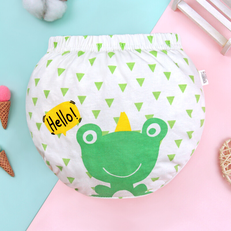 Mèo Lớn may mắn❤Hàn Quốc hoạt hình dễ thương trẻ em Đồ lót tam giác tinh khiết cotton nữ đồ lót em bé bé trai quần lót bốn mùa