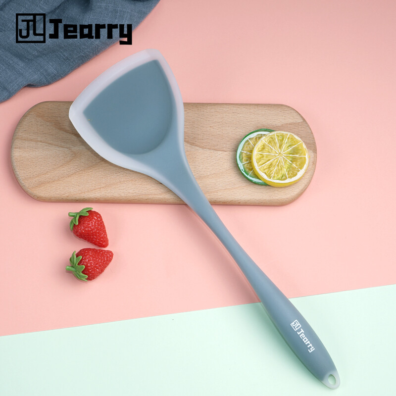 Gambar Jearry Silicone Spatula Handle Heat Resistant Food Grade Silicone Kitchen Utensils
