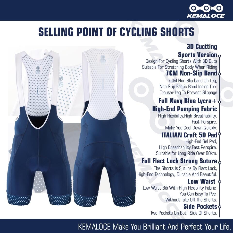 front detail of cycling shorts