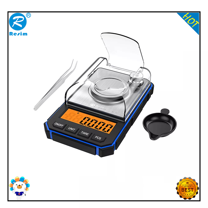 Gambar Resim Digital Milligram Scale 50g  0.001g Mini Scale, Pocket Jewelry Scale with Calibration Tweezers   Weighing Pan, 6 Units   Tare   PCS   LCD scale for Lab Diamond Medicine etc