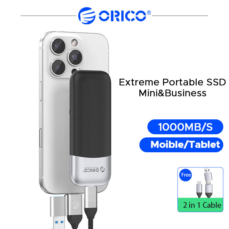 ORICO mini kinh doanh 1000 MB/giây cực kỳ di động SSD bên ngoài ổ cứng lưu trữ thể rắn 2TB 1TB 512GB USB 3.2 Gen2 Loại C pssd cho máy tính xách tay moible máy tính bảng