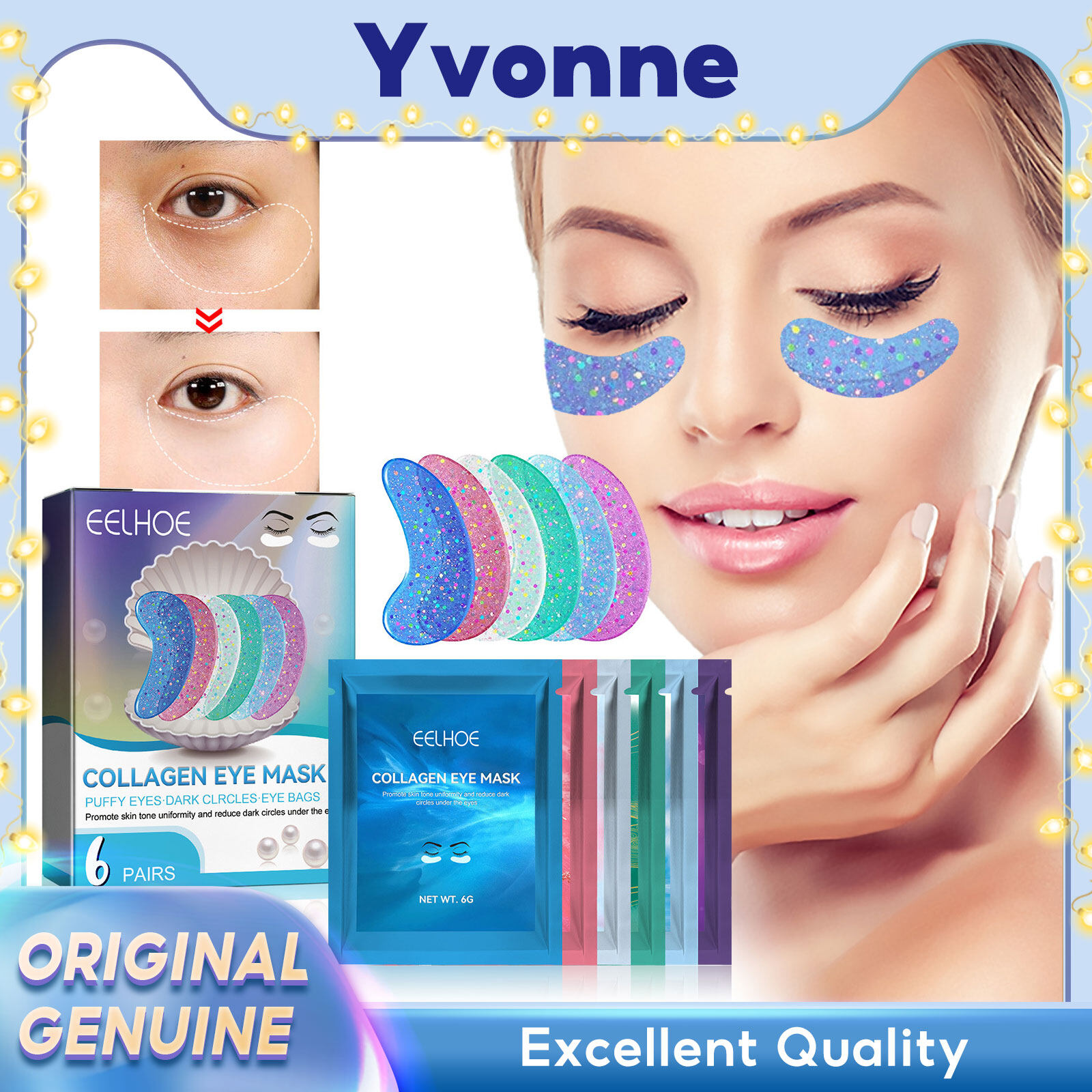 EELHOE Collagen Eye Mask Anti-Wrinkle Retinol Eye Patches Hydrating
