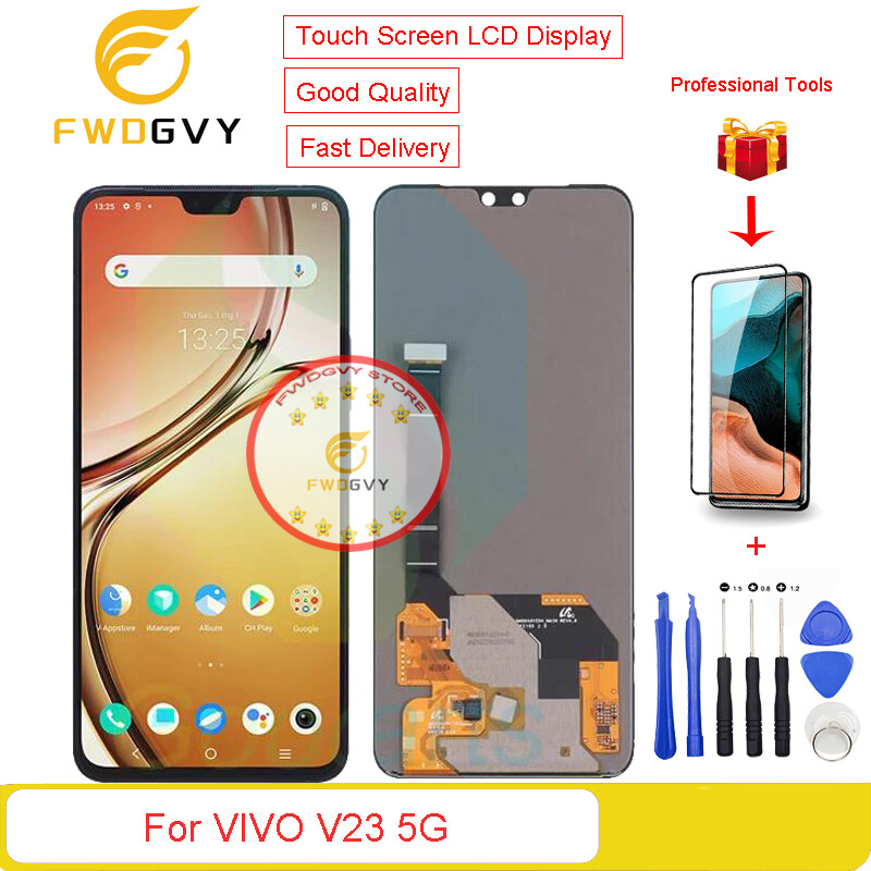 6.44 inch cho Vivo V23 5g phía trước màn hình LCD Màn hình cảm ứng số hóa LCD thay thế linh kiện sửa chữa