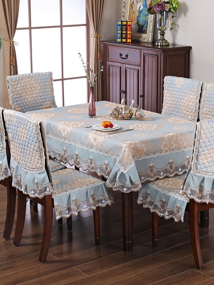 Gambar Chair cover chair cushion rectangle cordless tea table cloth chair suit European dining chair cushion chair cover cover table cloth