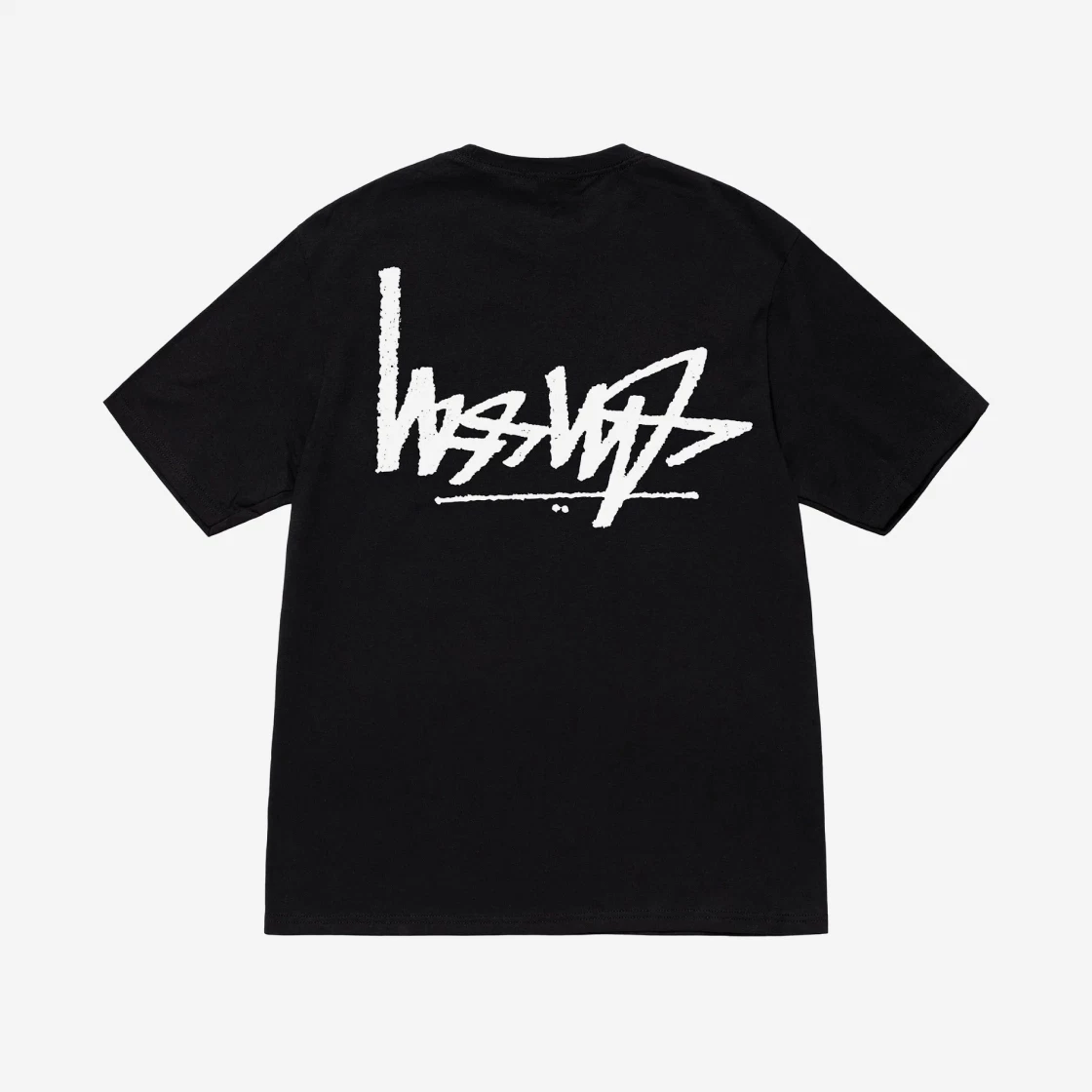 100% Official Authentic Stussy Flipped T-Shirt Black Same Style
