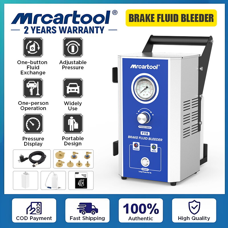 MRCARTOOL F118 Car Brake Fluid Bleeder 12V Pulse Brake Fluid Oil Exchanger 110V/220V Automotive Brake Fluid Extractor Oil Pump Machine Electric Pulse Vacuum Transfer Pump Clean The Pipeline ราคา 9,888 บาท*ส่งฟรี