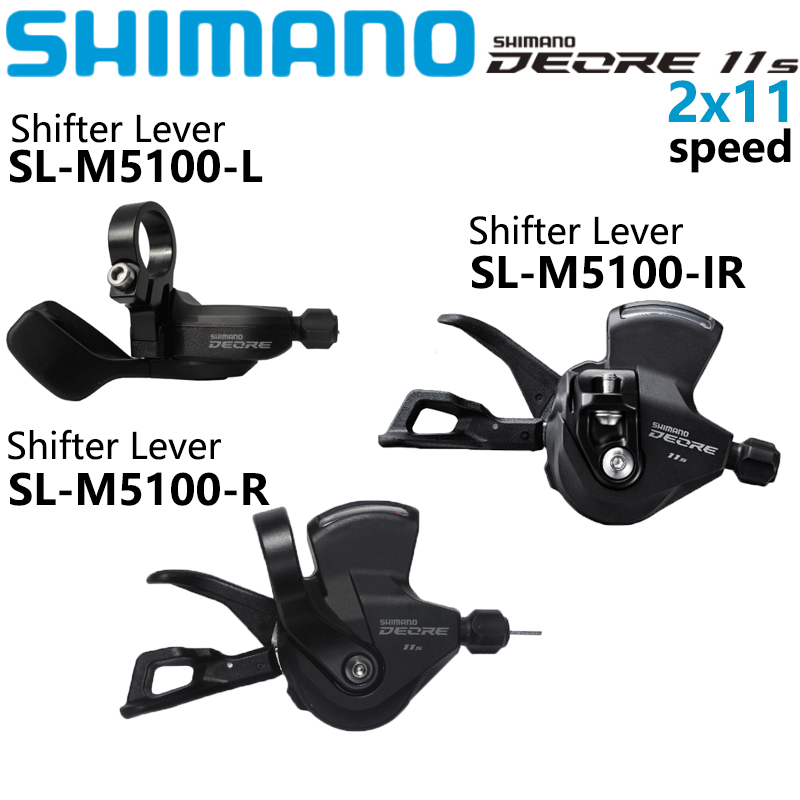 Shimano Deore M5100 cần chuyển số 2x11 tốc độ MTB trái 2 tốc độ phải 11 cần gạt số thanh chuyển số W/dây cáp trong xe đạp núi phụ kiện xe đạp ban đầu