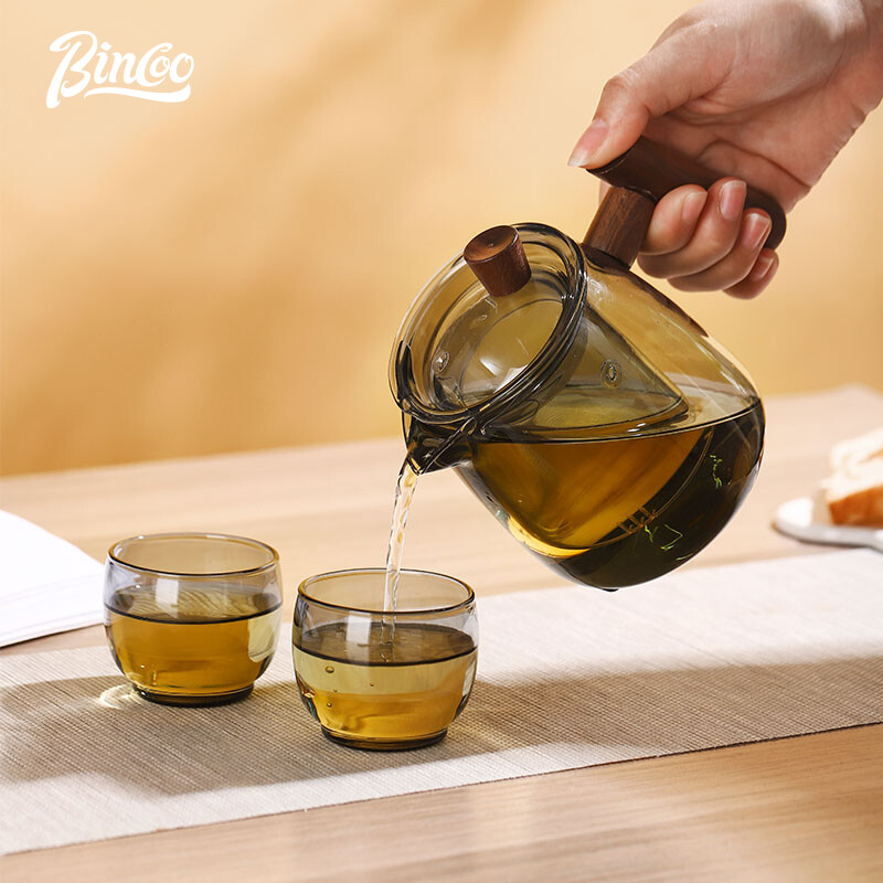 ONEISALL Bộ Ấm Trà Thủy Tinh Ấm Trà Kèm Bộ Lọc & Khay Bộ Ấm Trà Pha Trà 480Ml Chịu Nhiệt Thích Hợp Cho Gia Đình Và Văn Phòng