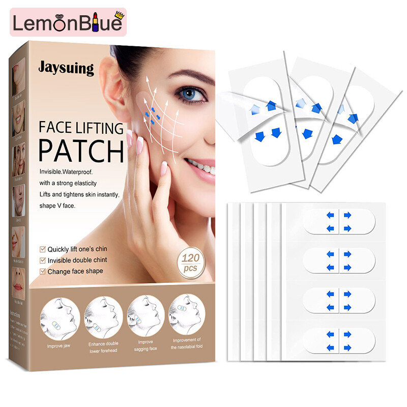 Gambar LemonBlue Face Lift Tape Invisible High Elasticity Adhesive Lifting Patches Makeup Tool Invisible High Elasticity Adhesive Lifting Patches Makeup Tool Face Lift Tape For Women Invisible High Elasticity