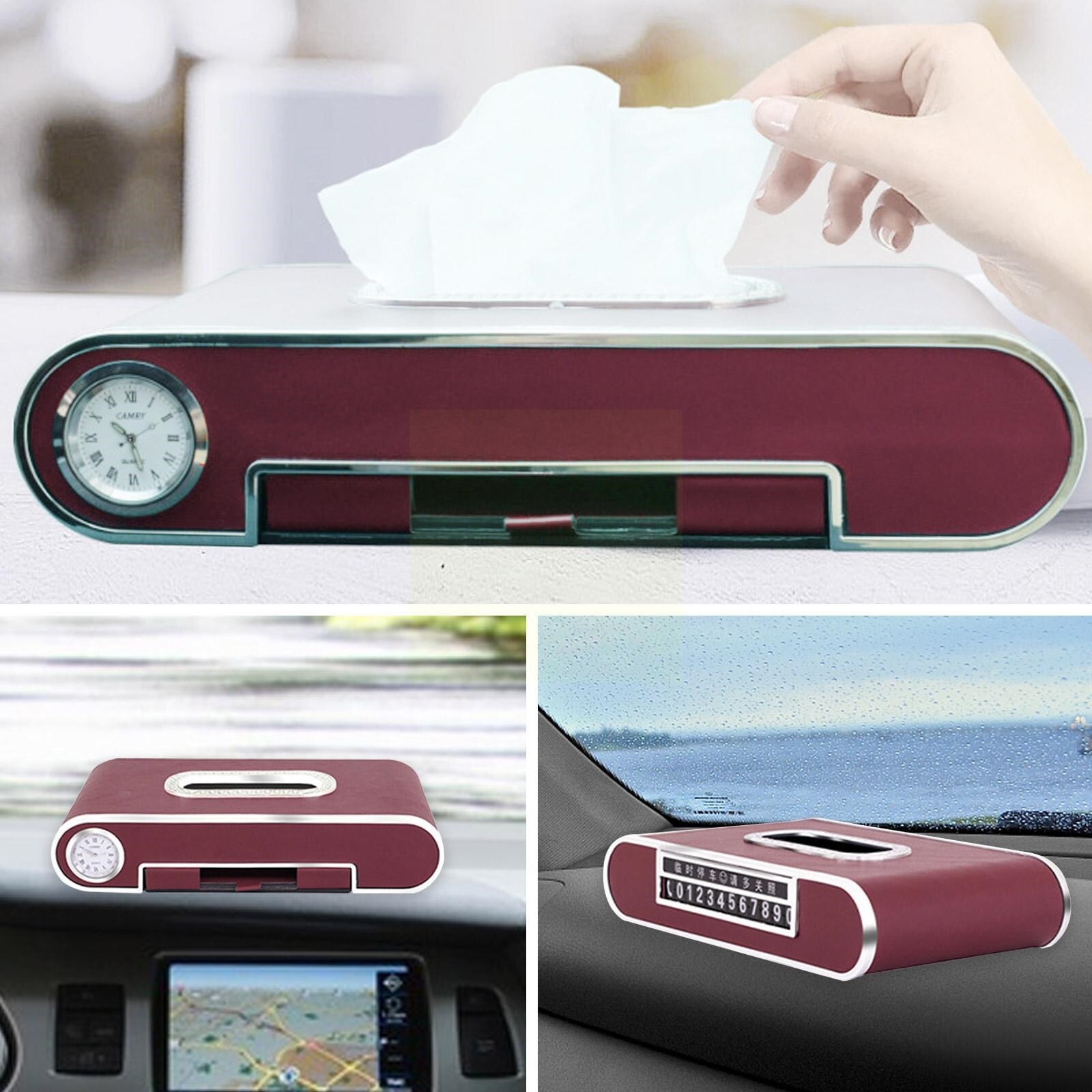 Gambar CW Car TissueInterior DecorationToilet PaperInside Number Accessories Net Paper HolderCover Time D B3M6