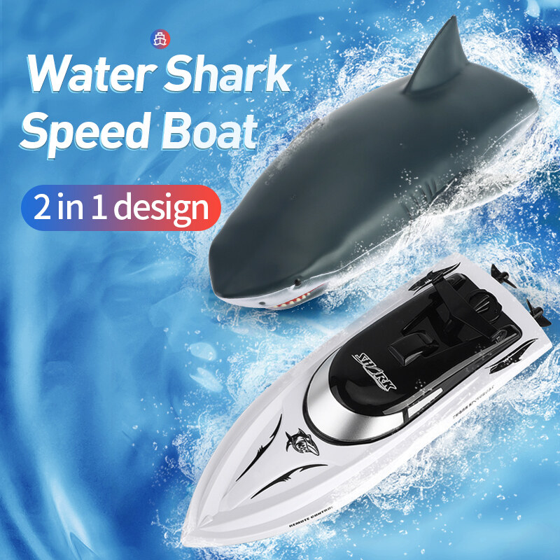 JJRC Đồ Chơi 2.4 Cá Mập Điều Khiển Từ Xa Thuyền RC G Thuyền Cao Tốc Điều