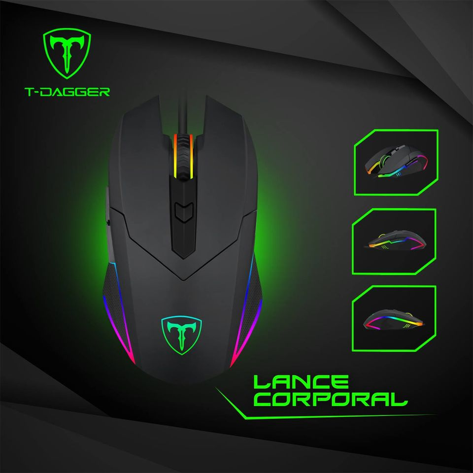 T-DAGGER Lance Corporal RGB Wired Gaming Mouse 3200Dpi (T-TGM107) 10 e545bd3132408e6fb745617860172014