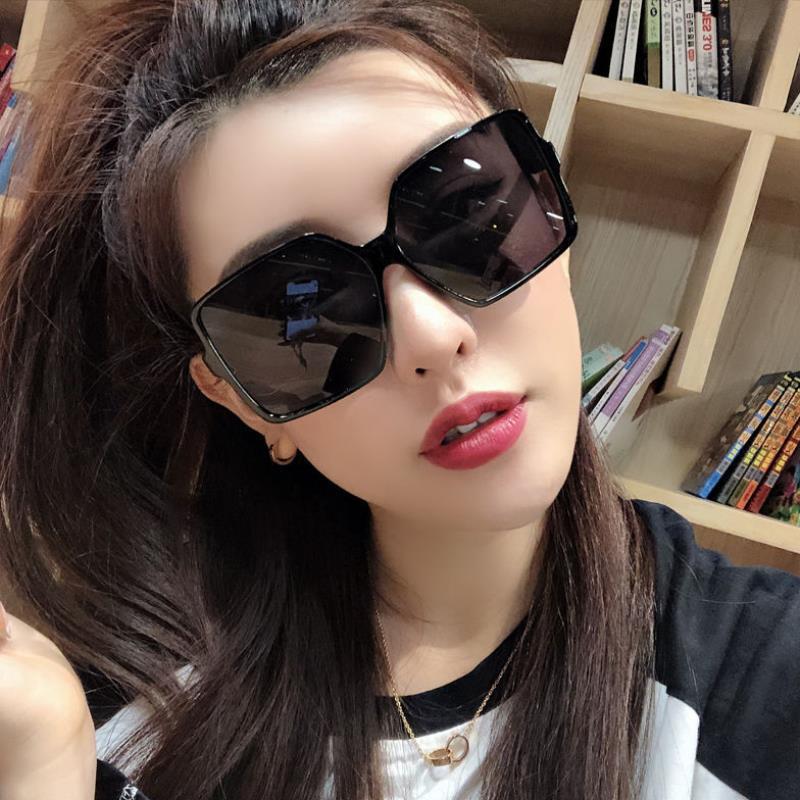 Kính râm mắt cỡ lớn hình vuông màu đen gọng to cho nữ kính râm nhiều màu gương nữ oculos màu gradient hip hop cho cả nam và nữ