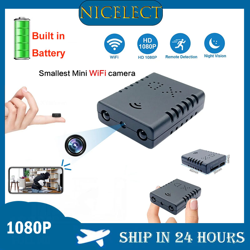 Nielect camera bí mật mini máy quay an ninh gia đình full hd 1080p camera siêu nhỏ quan sát ban đêm máy ghi âm video phát hiện chuyển động