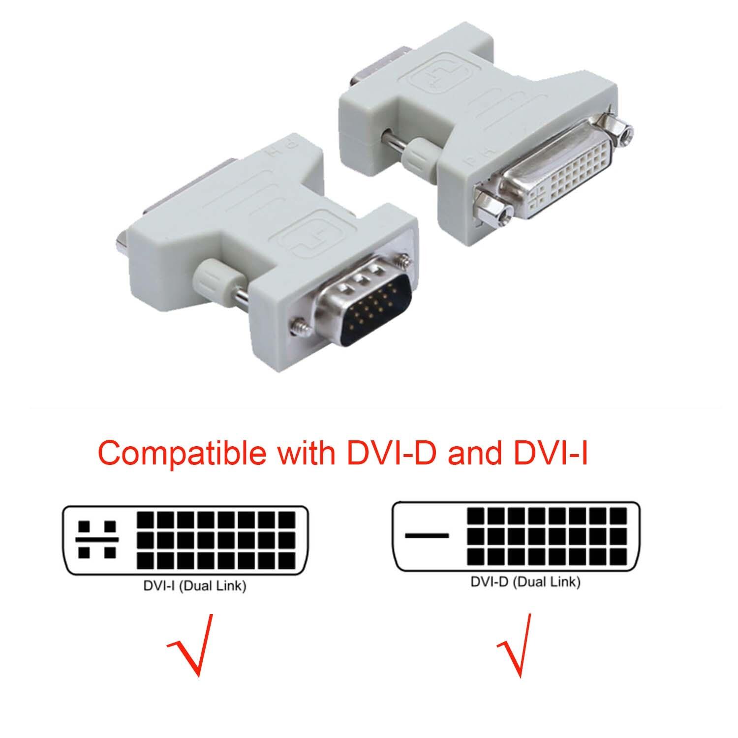 New Dvi Female To Vga Male Adapter Dvi D 24 1 Dvi I 24 5 Dual Link Adaptor Converter Lazada Ph