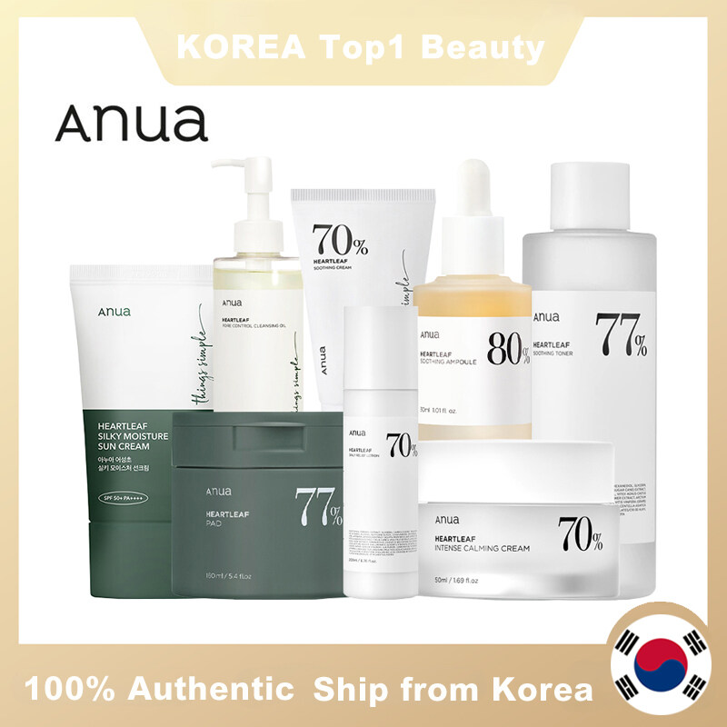 Nước cân bằng làm dịu da ANUA Heartleaf Series Soothing Toner | Pore Control Cleansing Oil | Heartleaf Silky Moisture Sun Cream SPF50+ PA++++| Calming Cream | Soothing Ampoule | Soothing Lotion | Soothing Cream | Clear Pad