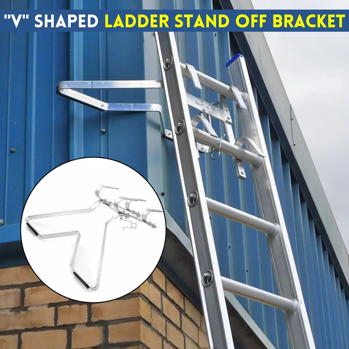 Aluminium Alloy V Shaped Ladder Stand Off Bracket Ladder Stay Use On Corners Lazada Ph