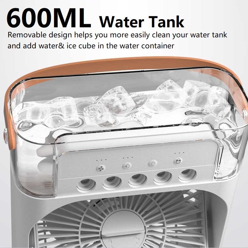 Portable Desktop Air Cooler And Humidifier With 3 Speed Cooling_voghion.com