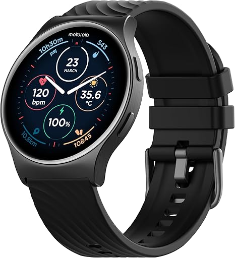 Motorola Moto Watch 120 Smartwatch / 1.43" AMOLED Display / Bluetooth Calling / Heart Rate & SpO2 Monitor / 10-Day Battery / Fitness Tracker - Image 3