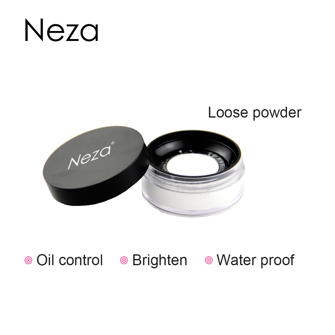 Gambar Neza Waterproof Loose powder Oil Control Long lasting Makeup Powder 8 color Concealer (with puff) Natural Brighten Skin Daily Office Makeup Professional Cosmetics