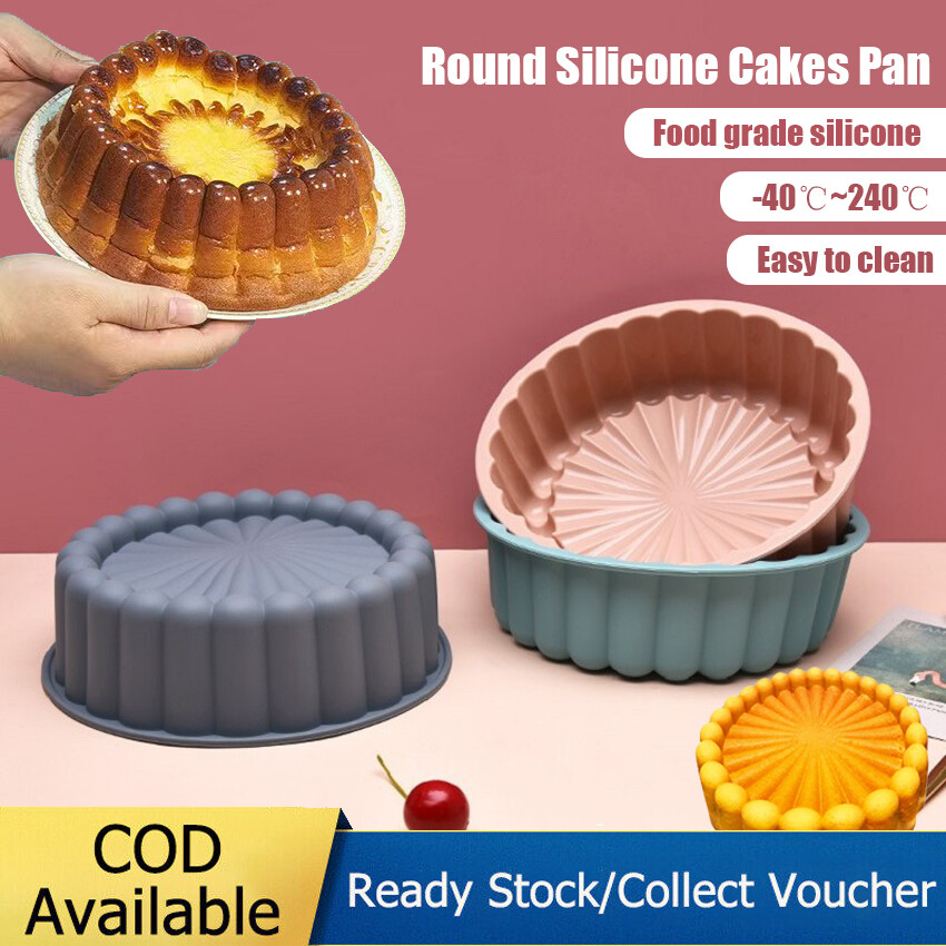Khuôn Làm Bánh Khuôn Làm Bánh Silicon Tròn Khuôn Làm Bánh Flan Xốp Khuôn Nướng Bánh Dâu Tây Khuôn Silicon
