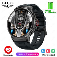 Lige 1.85 Inch Đồng hồ thông minh Người Đàn Ông 710MAh Pin Thời gian đợi lâu cuộc gọi Bluetooth Thông Minh Đồng Hồ Nam Thể Dục Mới Đồng Hồ Thiết bị theo dõi thể thao Andriod IOS