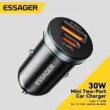 Essager pd30w USB Một Loại-C mini sạc điện dùng trên xe hơi sạc nhanh sạc nhanh cho IP Huawei kiểu Samsung C PD QC 3.0 điện thoại di động SUV sạc điện dùng trên xe hơi