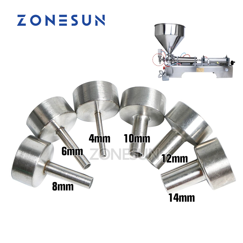 Zonesun vòi phun máy chiết rót 3mm 4mm 5mm 6mm 8mm 10mm cho máy a02 a50