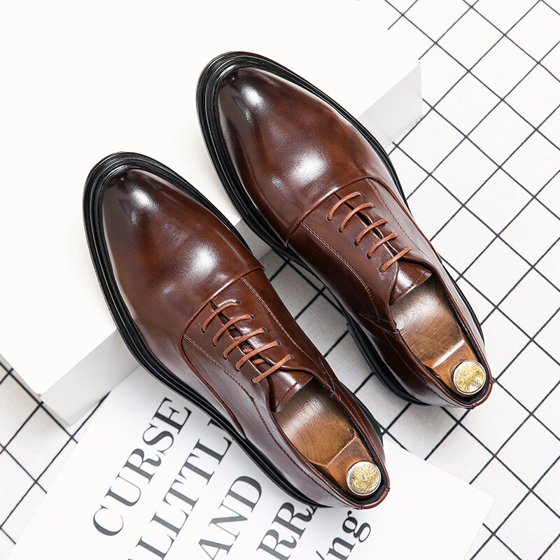 ZeiSongs 2023 Men Formal Shoes Genuine Leather Oxford Shoes For Men Italian Dress Shoes Wedding Shoes Laces Leather Brogues