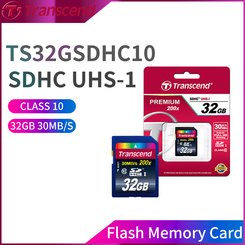 Transcend thẻ nhớ flash sdhc class 10 32gb lên đến 30 mb/giây , màu xanh lam