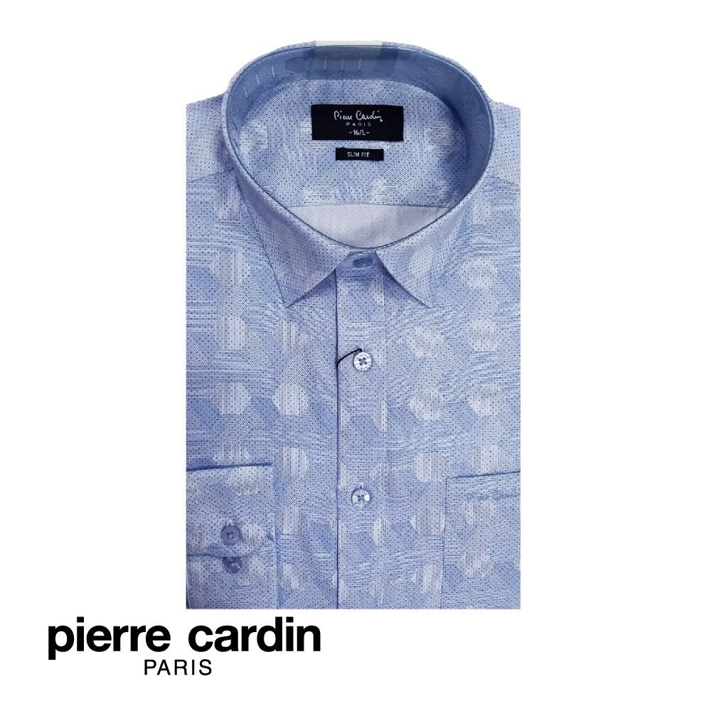 pierre cardin slim fit dress shirt Men's Basic Solid Color Button Up Dress Shirt (Red) Red / Large/16-16.5 Neck/34-35 Sleeve main image 1