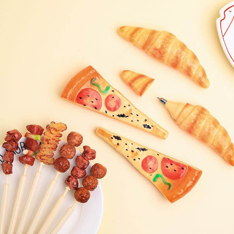 Bánh Pizza Hot Dog bánh mì bút bi thủ công bút tủ lạnh dính bút bi
