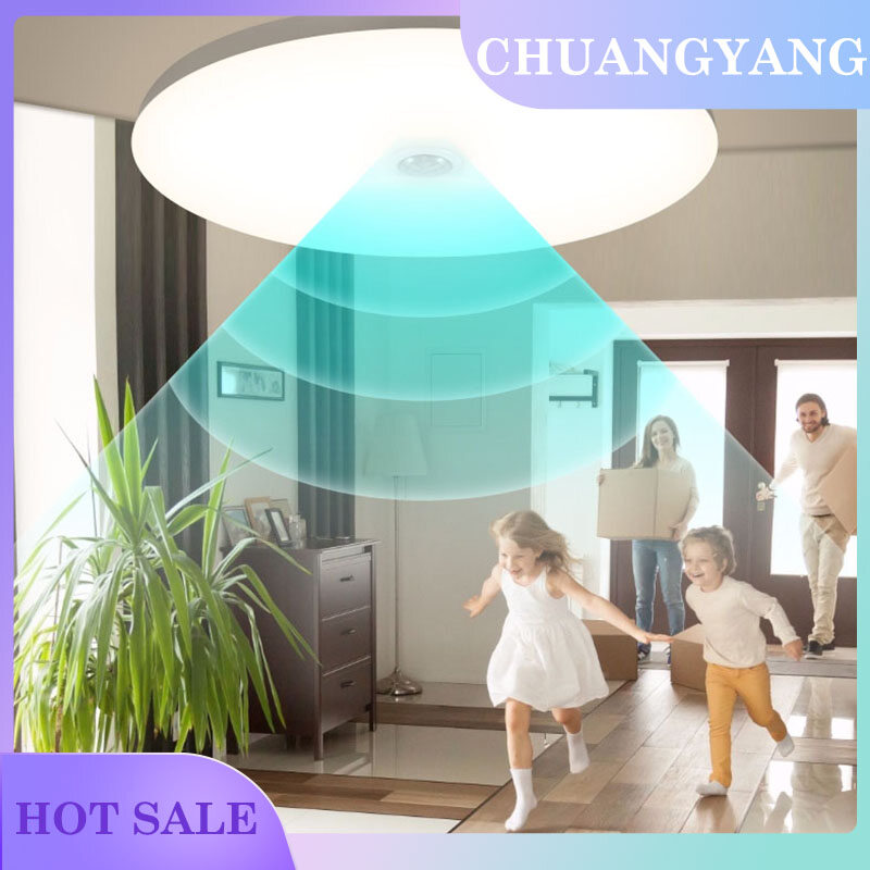 Đèn Trần LED Hiện Đại, Đèn Trần Cảm Biến Chuyển Động PIR, Thiết Bị Chiếu Sáng Ban Đêm 12/18W Cho Lối Vào Ban Công Hành Lang Led Lamparas